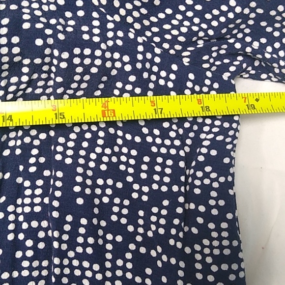 ANTHROPOLOGIE Navy Pin Dot Tiered Dress small - Picture 10 of 12